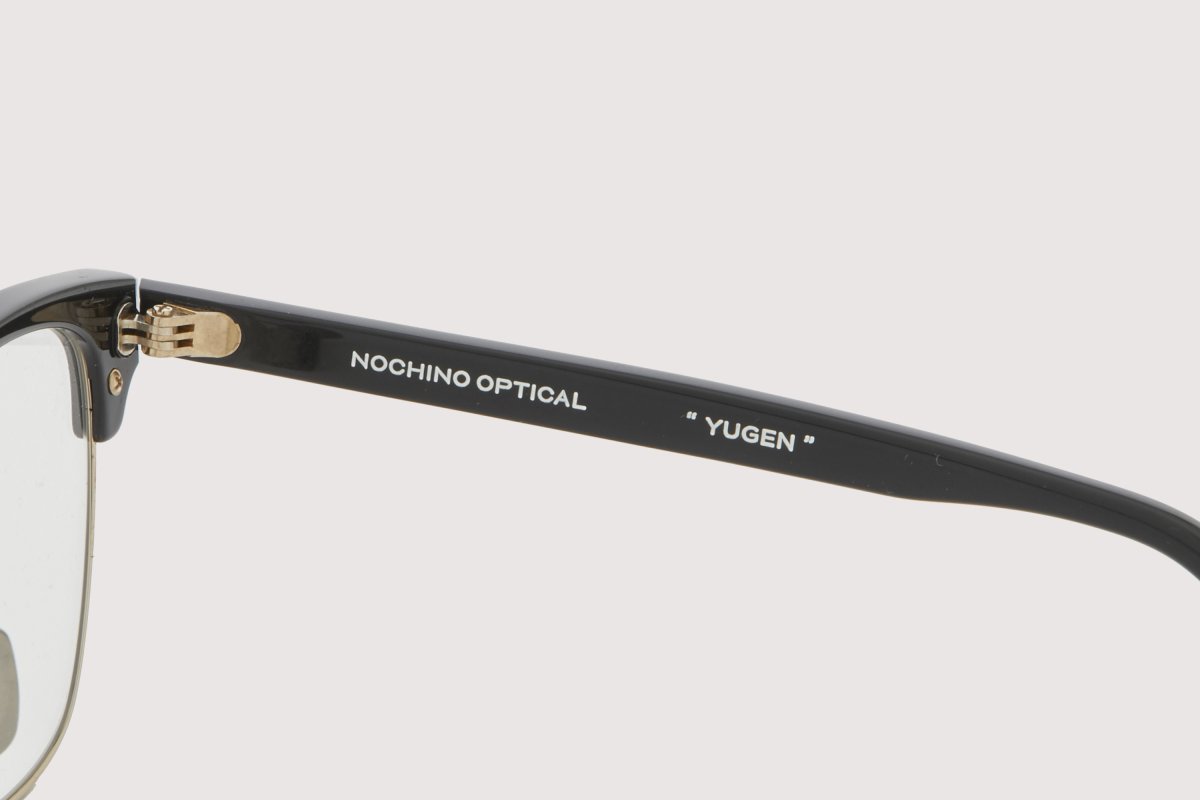 画像6: NOCHINO OPTICAL  YUGEN #1. GLOSS BLACK & CHAMPAGNE GOLD × CLEAR to GREY (調光) (6)