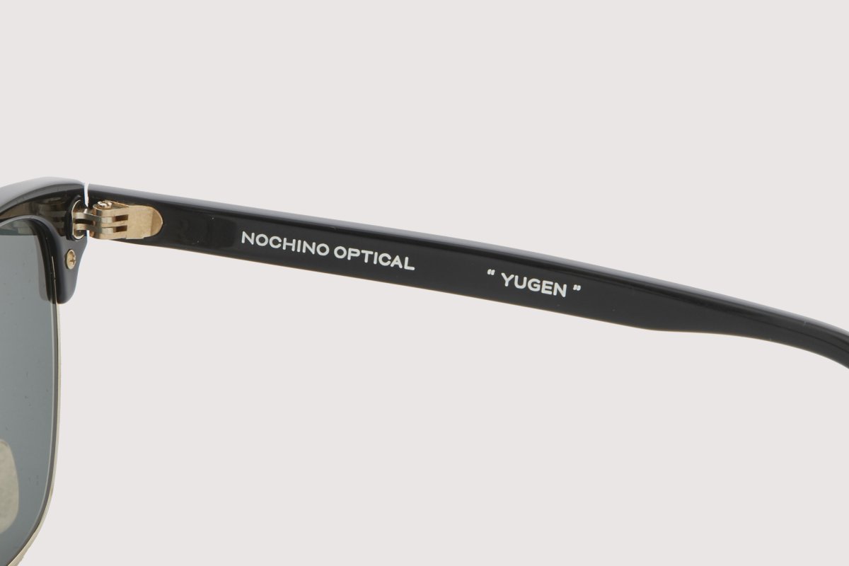 画像6: NOCHINO OPTICAL  YUGEN #4. GLOSS BLACK & CHAMPAGNE GOLD × DARK GREY (非調光) (6)