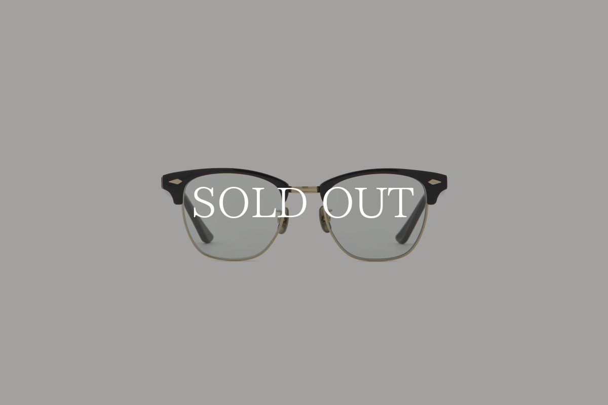 画像1: NOCHINO OPTICAL  YUGEN #2. GLOSS BLACK & CHAMPAGNE GOLD × GREY GREEN to D.GREY (調光) (1)