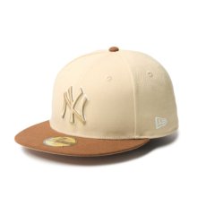 画像1: NEW ERA  59FIFTY Mocha Mousse ニューヨーク・ヤンキース オーツミルク/トッフィー (1)