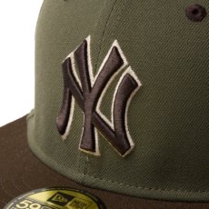 画像8: NEW ERA   59FIFTY MLB Camouflage Color ニューヨーク・ヤンキース ニューオリーブ/ウォルナット (8)