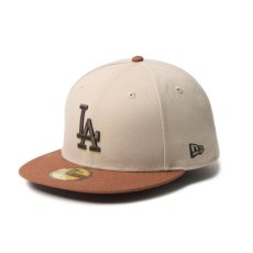画像1: NEW ERA  59FIFTY Mocha Mousse ロサンゼルス・ドジャース アッシュブラウン/ティラミス (1)