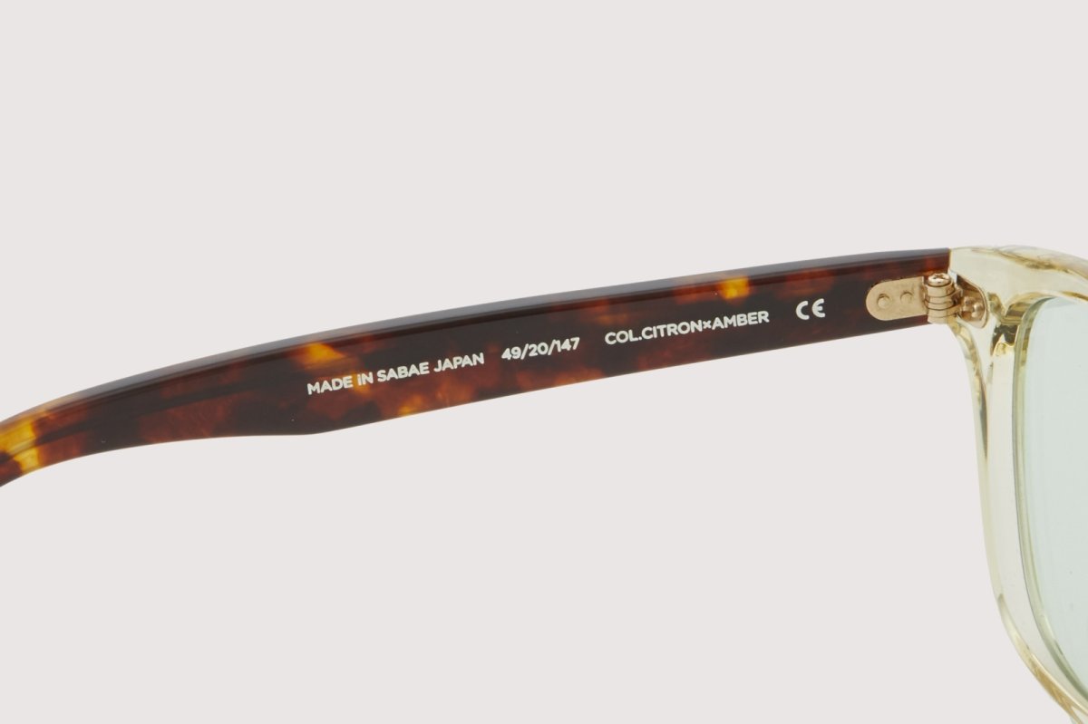 画像7: NOCHINO OPTICAL  SANSUI #5. CITRON & AMBER × L.SMOKE GREEN (非調光) (7)