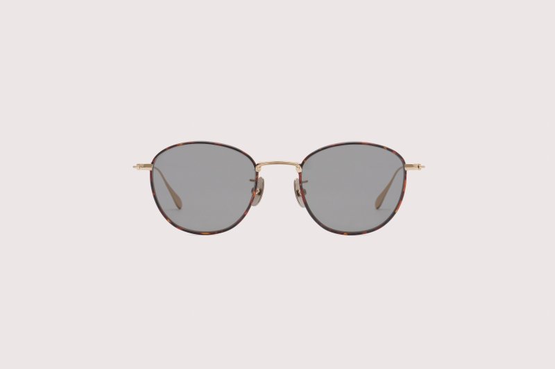 NOCHINO OPTICAL KOUGETSU #5. CHAMPAGNE GOLD & AMBER × CLEAR to