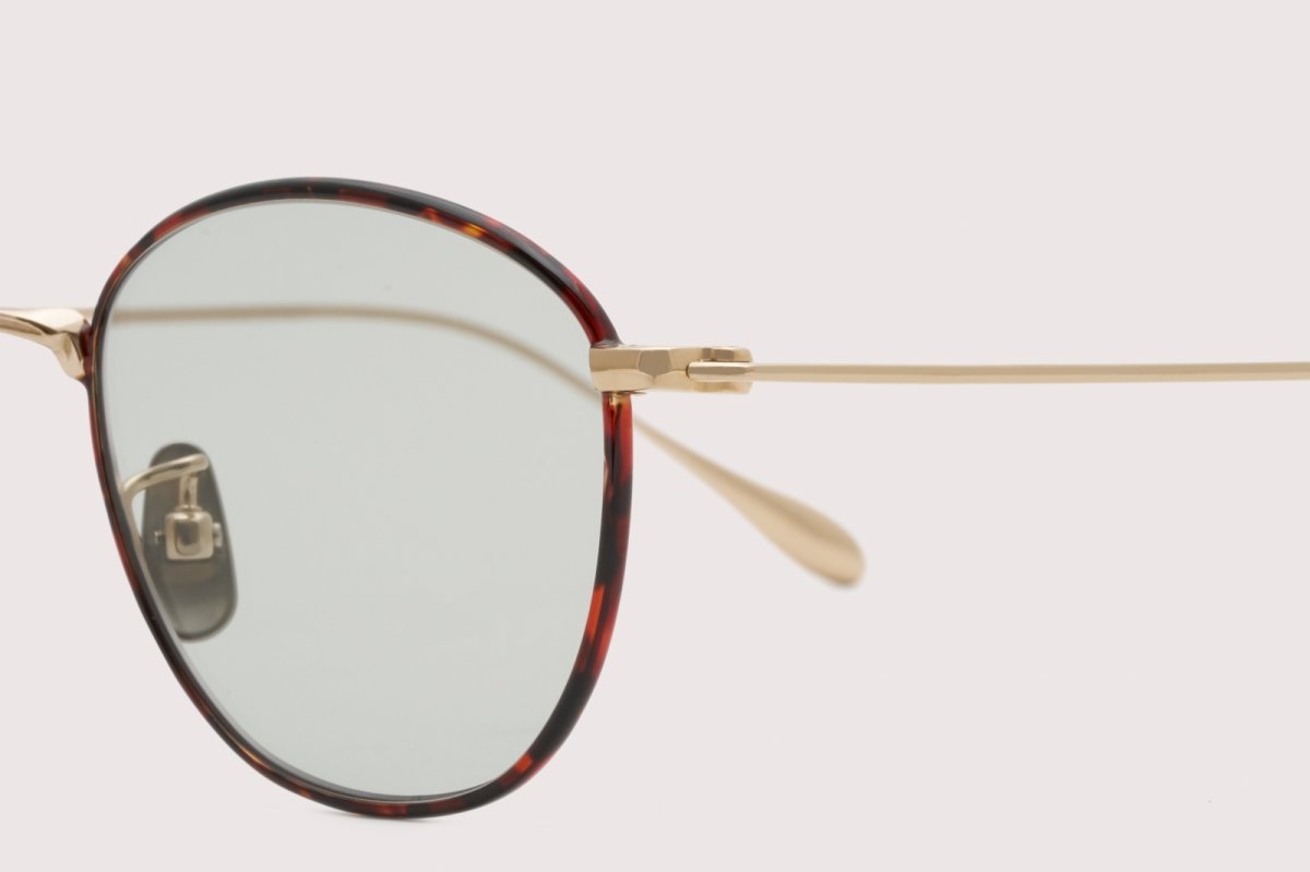 画像9: NOCHINO OPTICAL  KOUGETSU #6. CHAMPAGNE GOLD & AMBER × GREY GREEN to D.GREY (調光) (9)