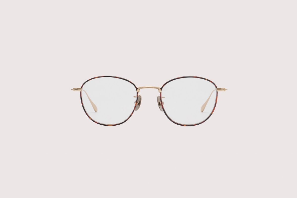 画像1: NOCHINO OPTICAL  KOUGETSU #5. CHAMPAGNE GOLD & AMBER × CLEAR to GREY (調光) (1)