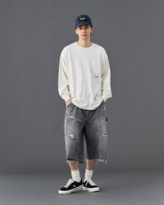 画像40: Liberaiders  DAMAGED DENIM BUGGY SHORTS (40)