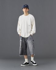画像39: Liberaiders  DAMAGED DENIM BUGGY SHORTS (39)