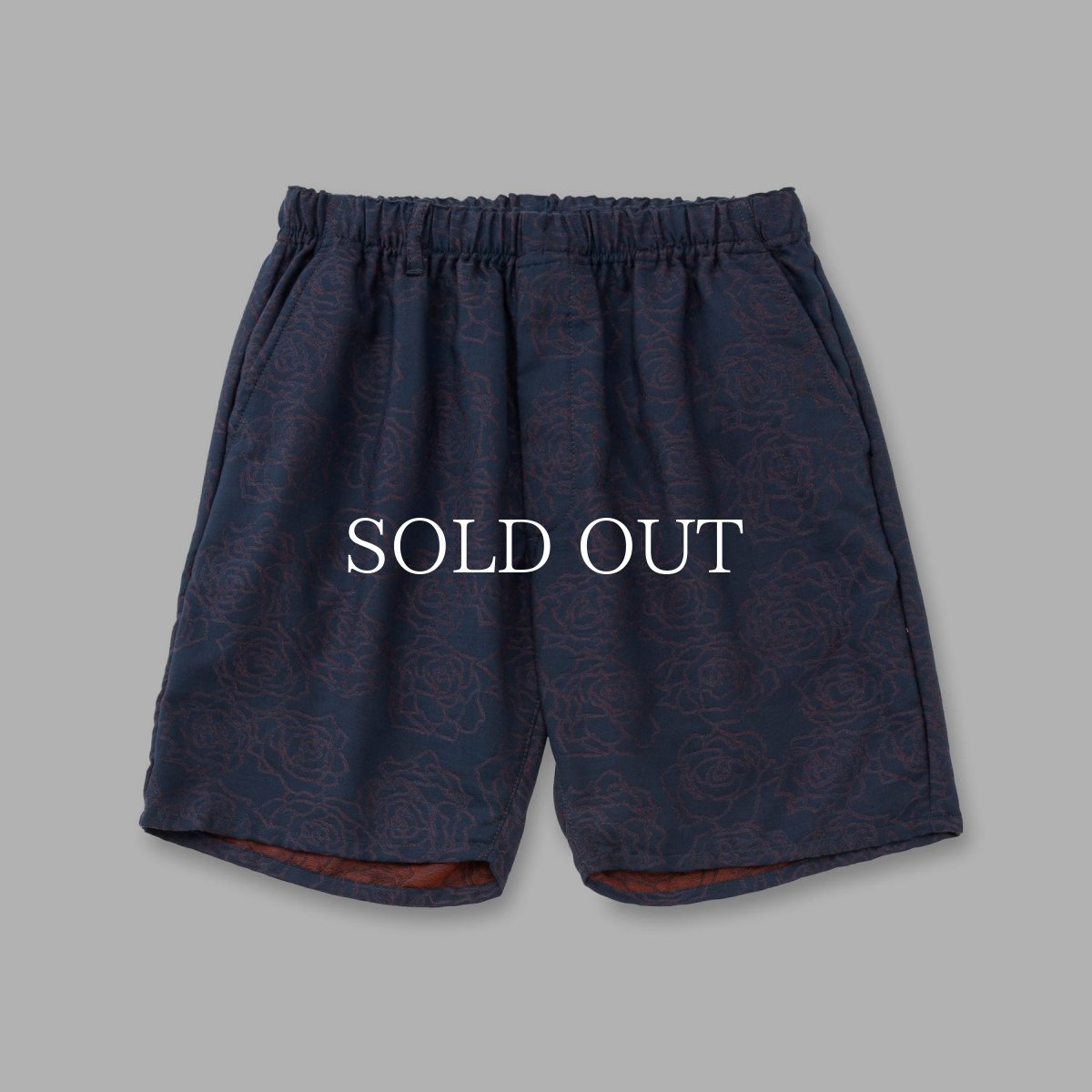 画像1: CALEE  ROSE PATTERN JACQUARD EASY SHORTS (1)