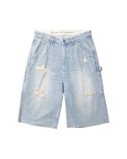 画像2: Liberaiders  DAMAGED DENIM BUGGY SHORTS (2)