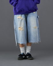 画像4: Liberaiders  DAMAGED DENIM BUGGY SHORTS (4)