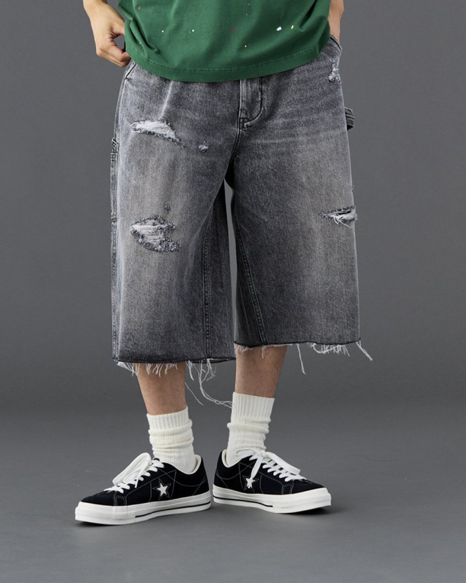 画像32: Liberaiders  DAMAGED DENIM BUGGY SHORTS (32)