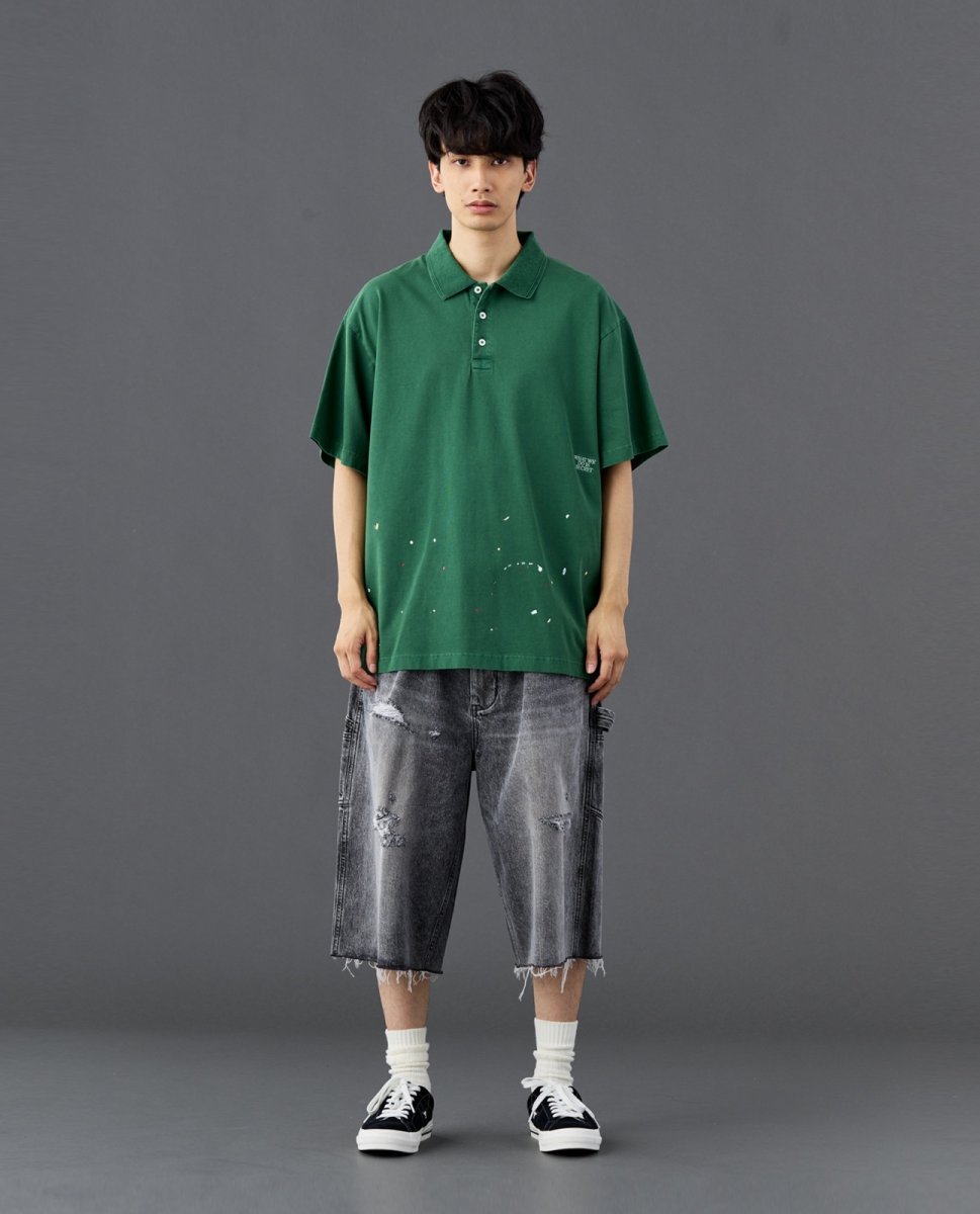 画像34: Liberaiders  DAMAGED DENIM BUGGY SHORTS (34)