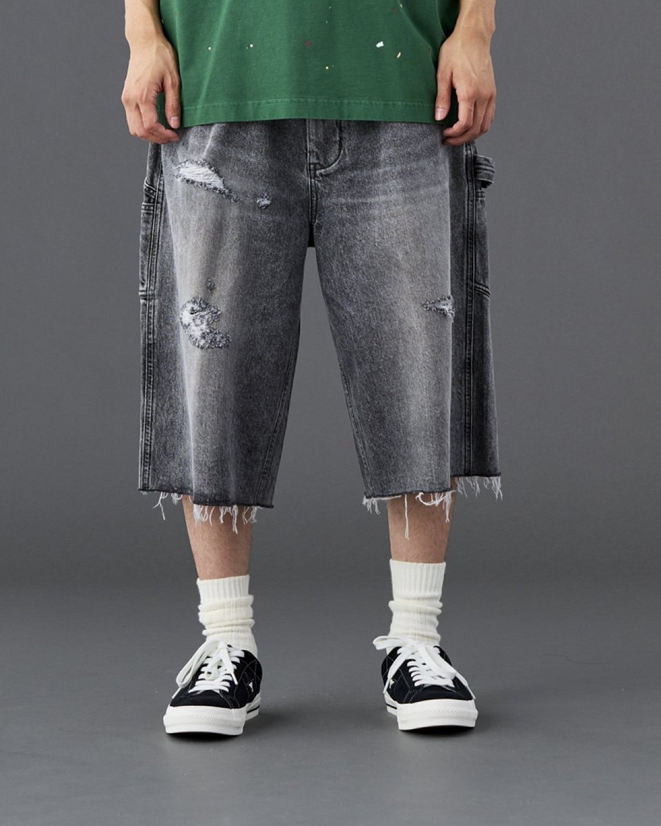 画像31: Liberaiders  DAMAGED DENIM BUGGY SHORTS (31)