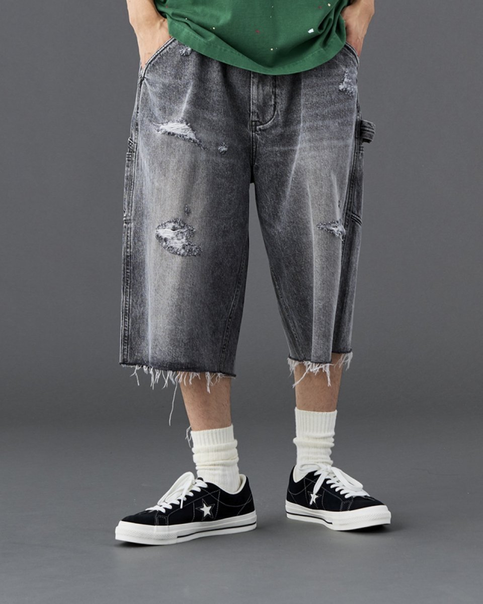 画像33: Liberaiders  DAMAGED DENIM BUGGY SHORTS (33)