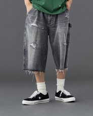 画像33: Liberaiders  DAMAGED DENIM BUGGY SHORTS (33)