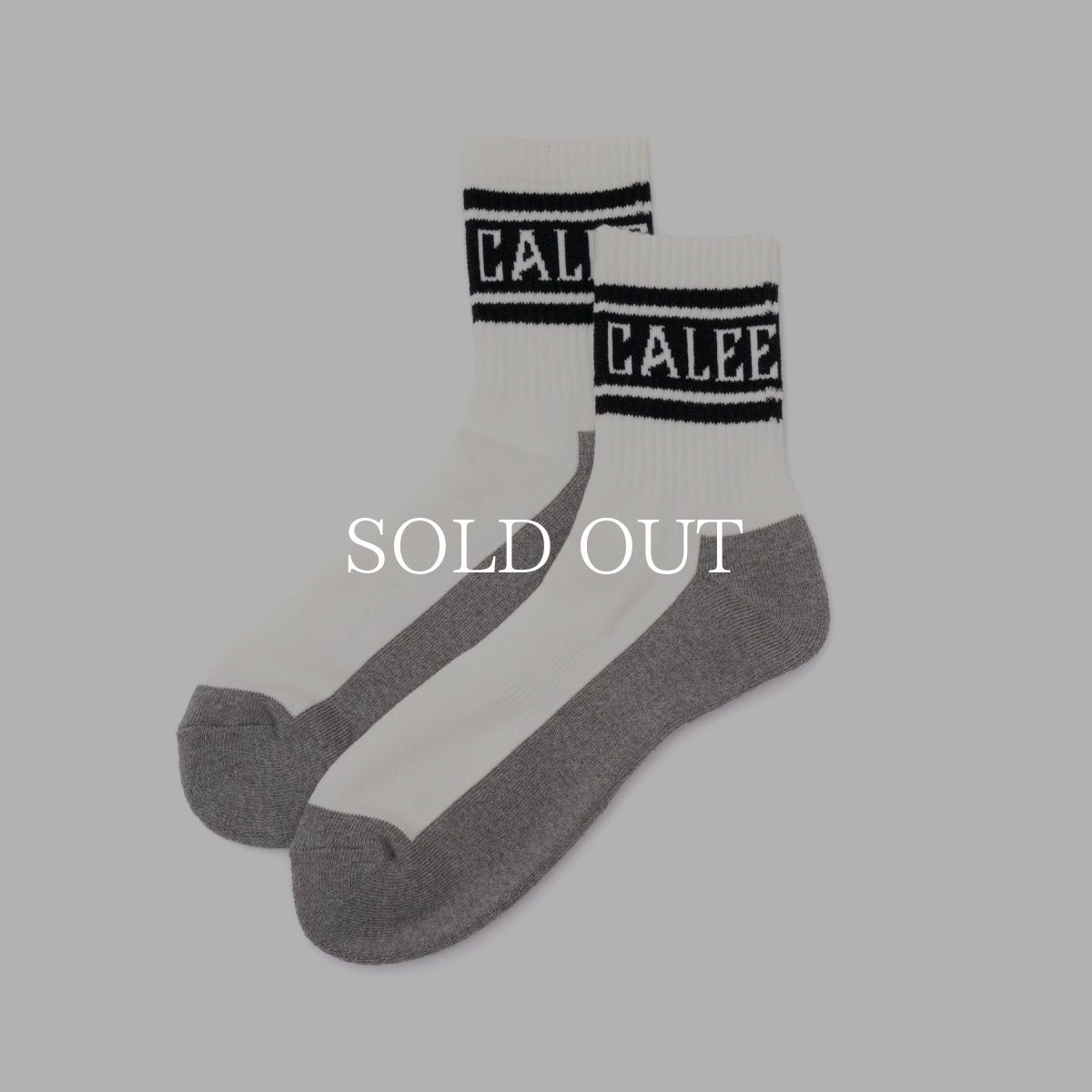 画像1: CALEE  【再入荷】JACQUARD PILE LINE SOCKS (1)