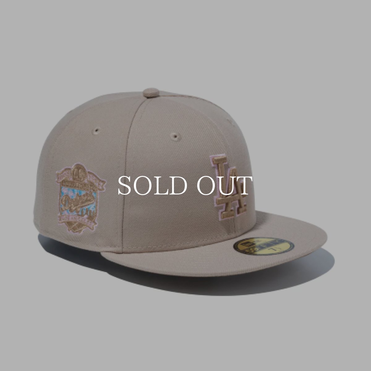画像1: NEW ERA  59FIFTY Spring Breeze ロサンゼルス・ドジャース ニューベージュ (1)