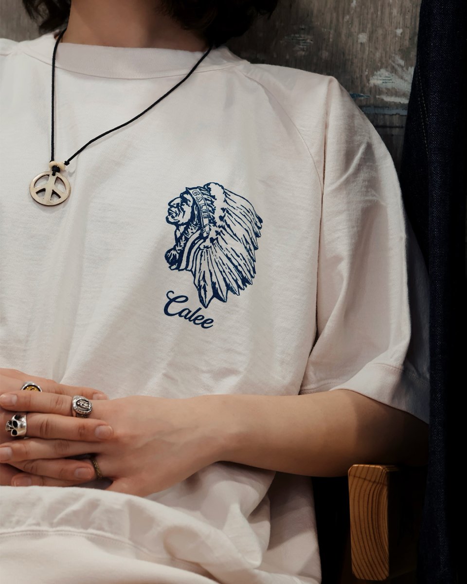 画像3: CALEE  VINTAGE REPRODUCT RAGLAN S/S CS ＜NATIVE AMERICAN＞ (3)