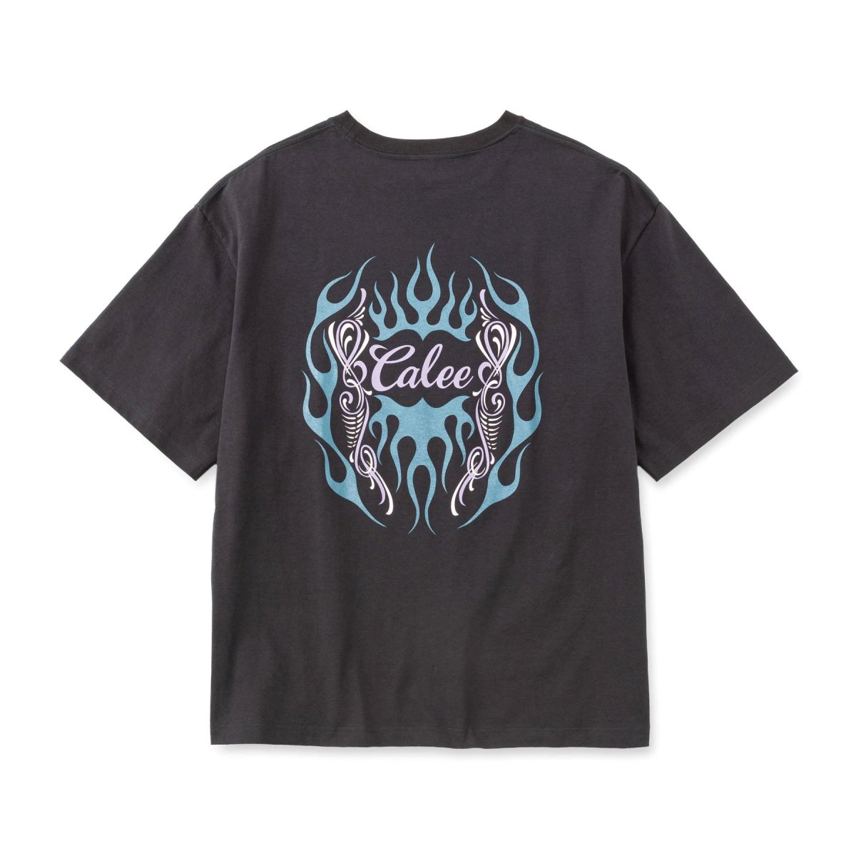 画像6: CALEE  VINTAGE TYPE FLAME LOGO PINSTRIPING S/ S TEE ＜NATURALLY PAINT DESIGN＞ (6)