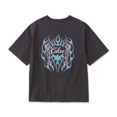 画像6: CALEE  VINTAGE TYPE FLAME LOGO PINSTRIPING S/ S TEE ＜NATURALLY PAINT DESIGN＞ (6)