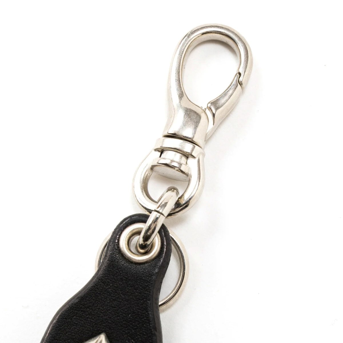 画像2: CALEE  STUDS LEATHER KEY RING   (2)