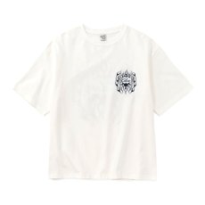 画像1: CALEE  VINTAGE TYPE FLAME LOGO PINSTRIPING S/ S TEE ＜NATURALLY PAINT DESIGN＞ (1)