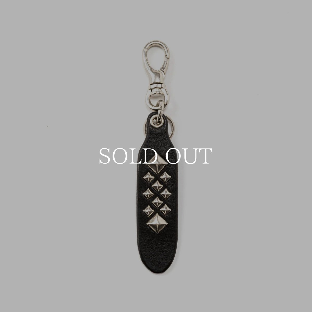 画像1: CALEE  STUDS LEATHER KEY RING   (1)