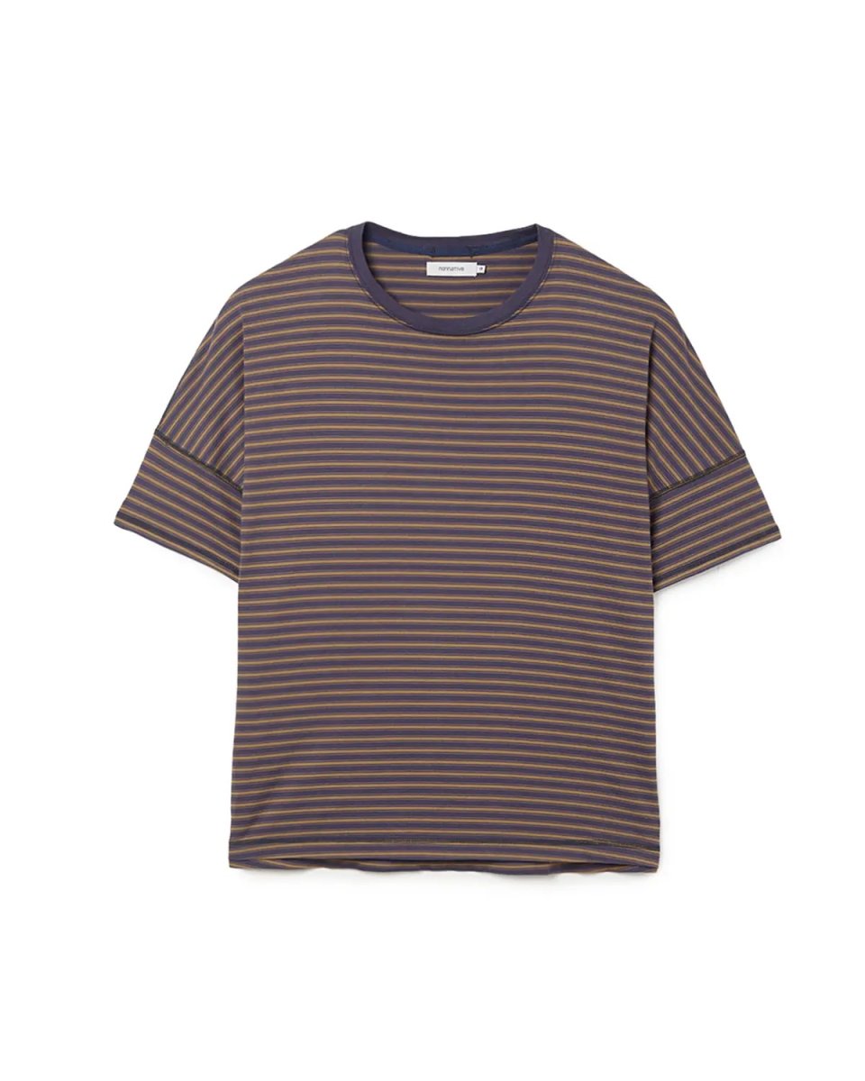 画像1: nonnative  CLERK S/S TEE COTTON JERSEY BORDER (1)