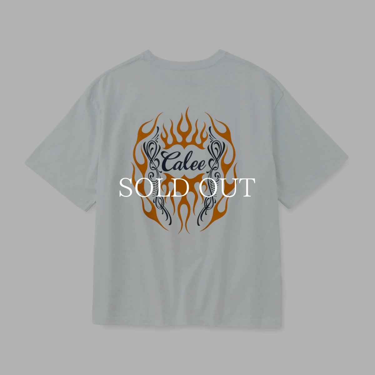 画像8: CALEE  VINTAGE TYPE FLAME LOGO PINSTRIPING S/ S TEE ＜NATURALLY PAINT DESIGN＞ (8)