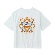 画像8: CALEE  VINTAGE TYPE FLAME LOGO PINSTRIPING S/ S TEE ＜NATURALLY PAINT DESIGN＞ (8)
