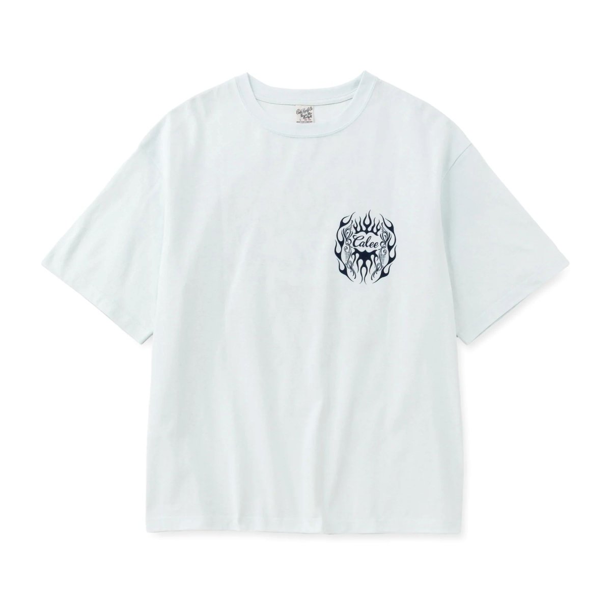 画像7: CALEE  VINTAGE TYPE FLAME LOGO PINSTRIPING S/ S TEE ＜NATURALLY PAINT DESIGN＞ (7)