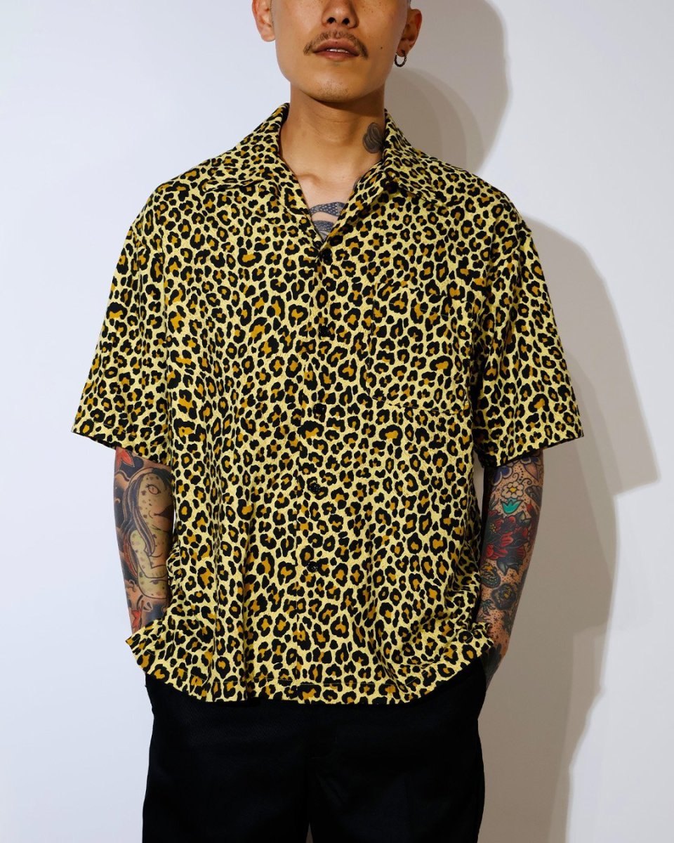 画像3: MINEDENIM  Leopard Print Flannel S.S Open Collar SH (3)