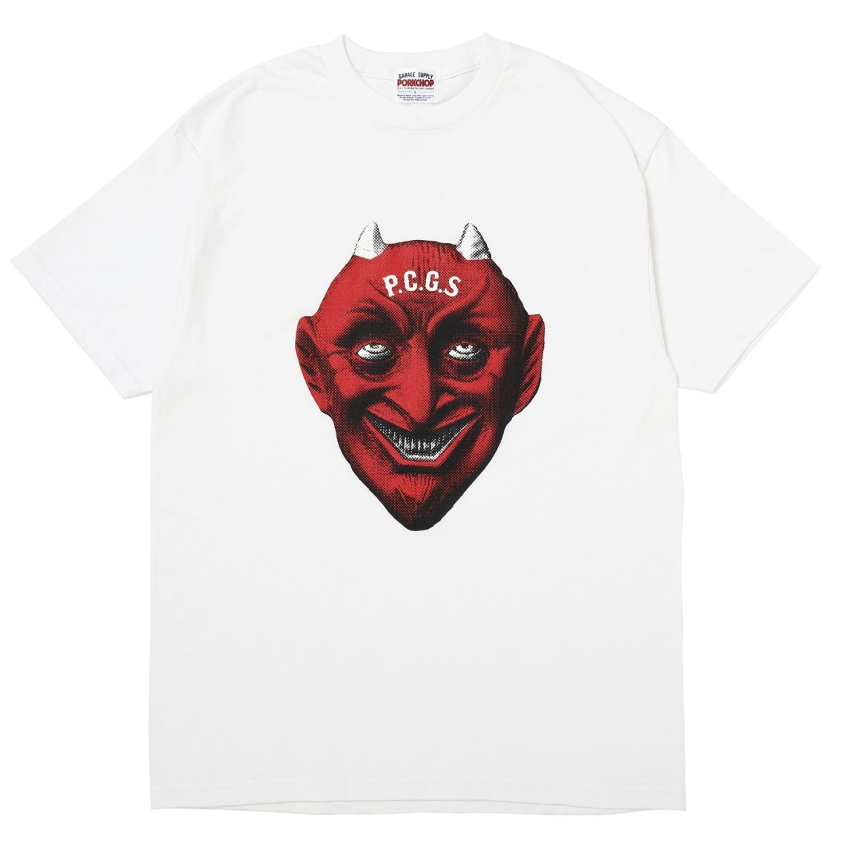 画像1: PORKCHOP GARAGE SUPPLY  DEVIL FACE TEE  (1)