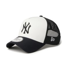 画像1: NEW ERA  9FORTY A-Frame トラッカー Typewriter コットンタイプライター ニューヨーク・ヤンキース オフホワイト/ブラック (1)
