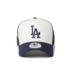 画像3: NEW ERA  9FORTY A-Frame トラッカー Typewriter コットンタイプライター ロサンゼルス・ドジャース オフホワイト/ネイビー (3)