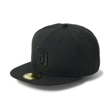 画像1: NEW ERA  59FIFTY Tonal Logo サンディエゴ・パドレス ブラック (1)