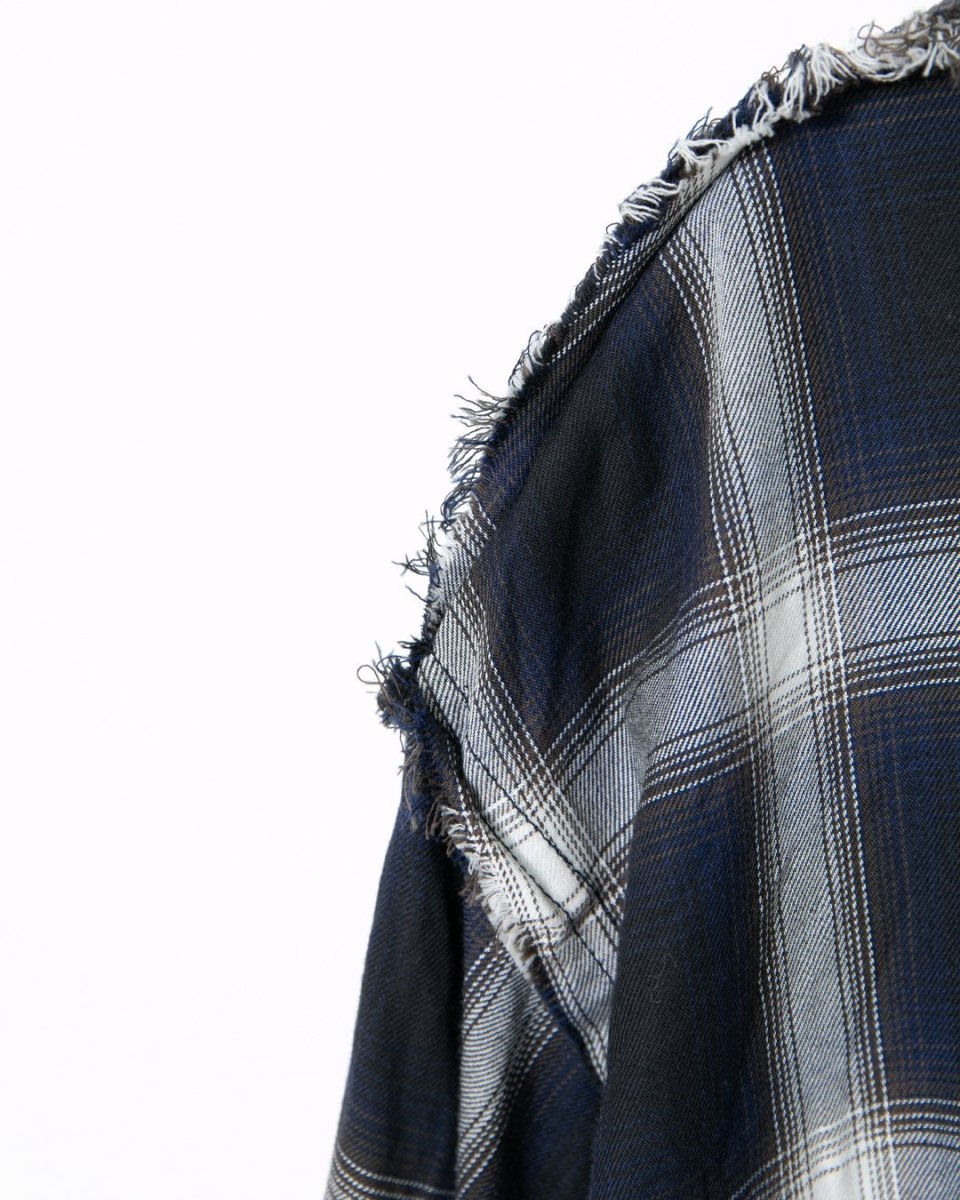 画像11: APPLEBUM  Cut Off Ombre Check Shirt (11)