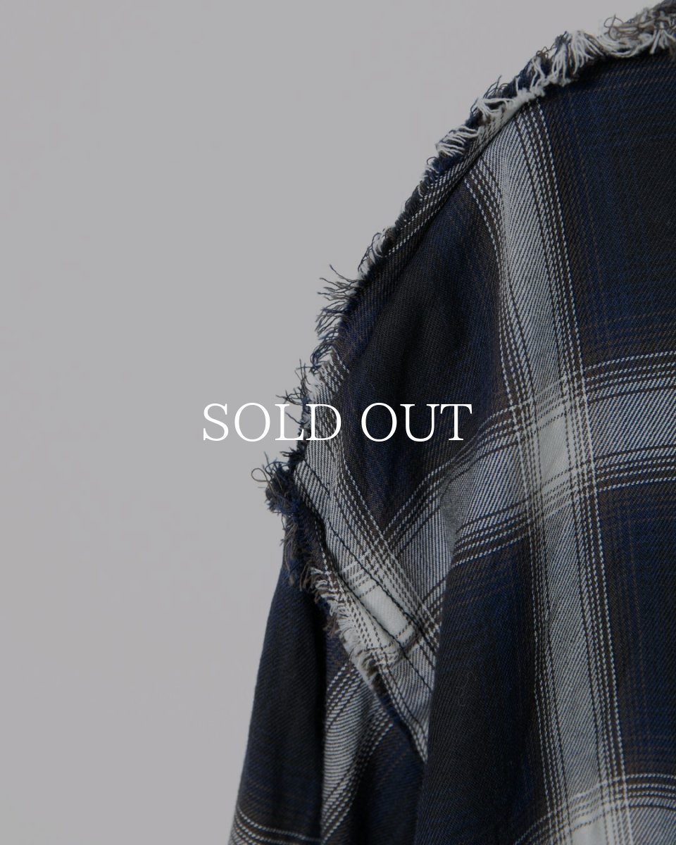 画像11: APPLEBUM  Cut Off Ombre Check Shirt (11)