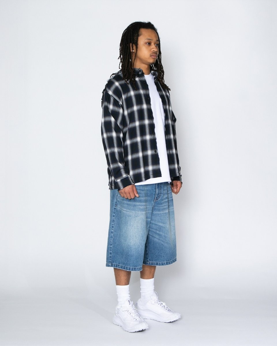 画像7: APPLEBUM  Cut Off Ombre Check Shirt (7)