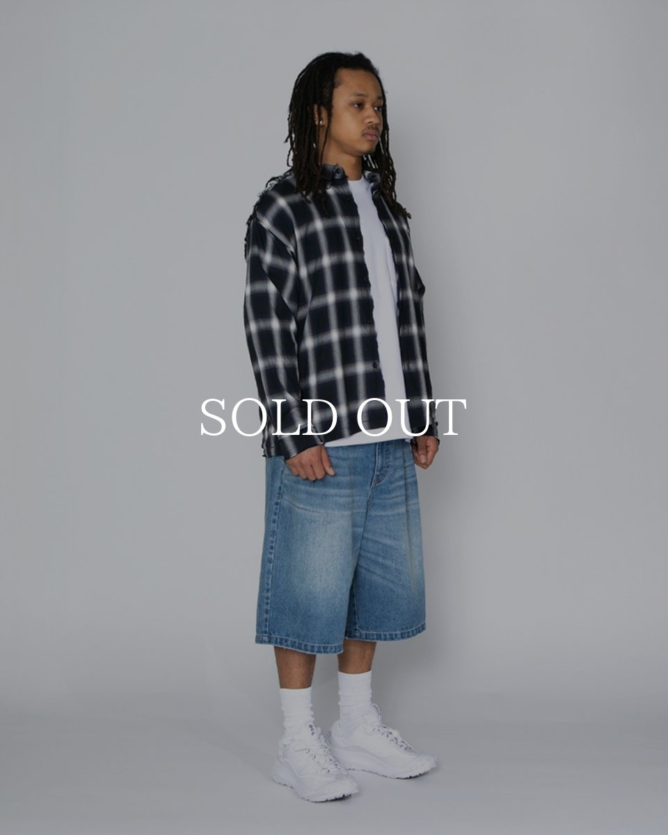 画像7: APPLEBUM  Cut Off Ombre Check Shirt (7)
