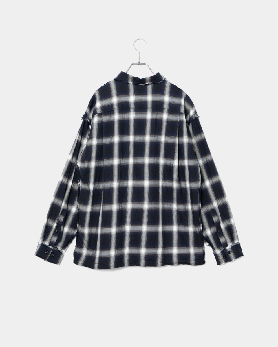 画像8: APPLEBUM  Cut Off Ombre Check Shirt (8)