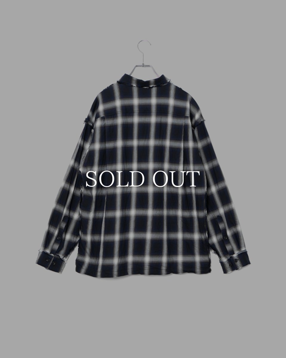 画像8: APPLEBUM  Cut Off Ombre Check Shirt (8)
