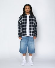 画像2: APPLEBUM  Cut Off Ombre Check Shirt (2)