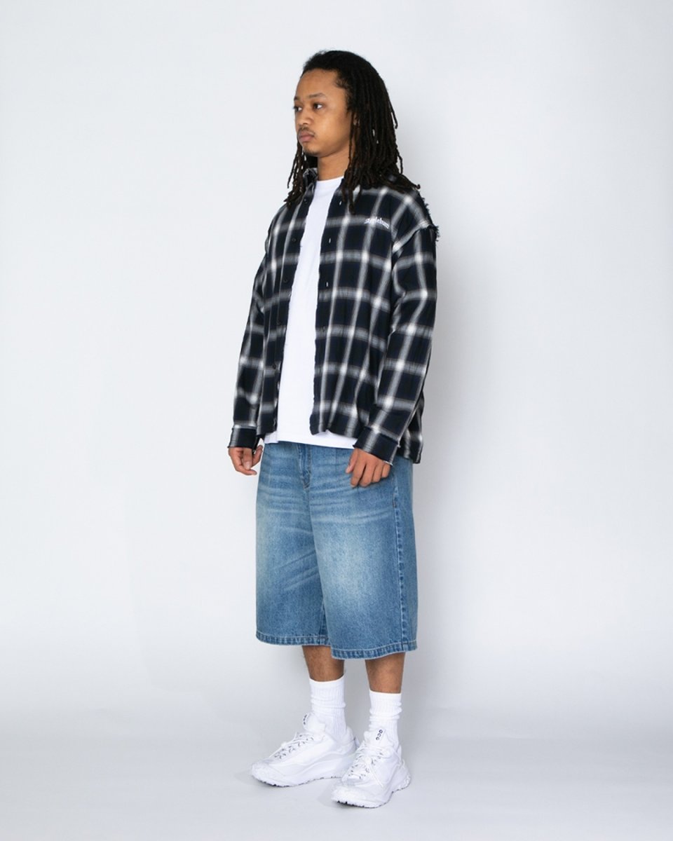 画像3: APPLEBUM  Cut Off Ombre Check Shirt (3)
