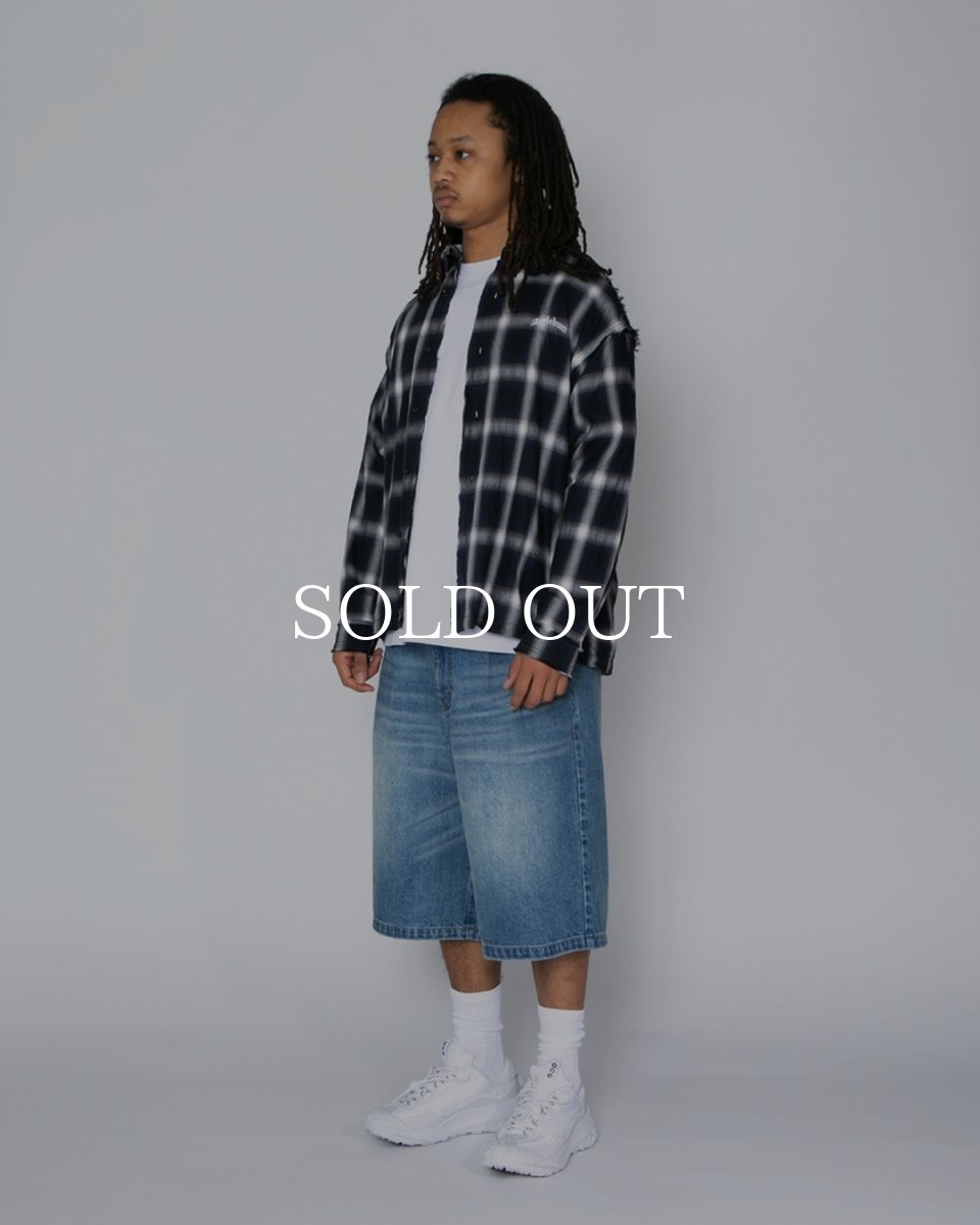 画像3: APPLEBUM  Cut Off Ombre Check Shirt (3)