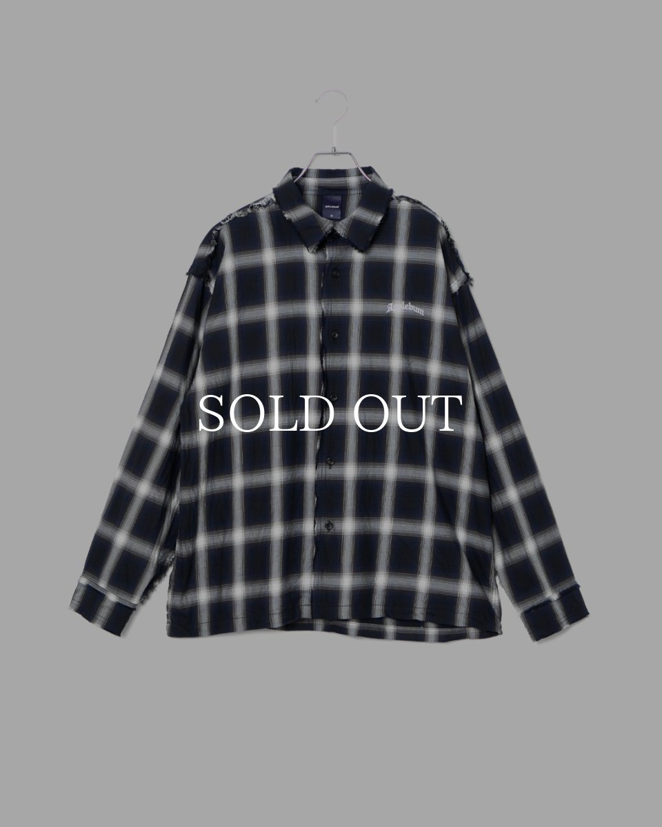画像1: APPLEBUM  Cut Off Ombre Check Shirt (1)