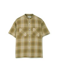 画像1: nonnative  OFFICER STAND COLLAR S/S SHIRT COTTON TWILL OMBRE CHECK by Rafu (1)