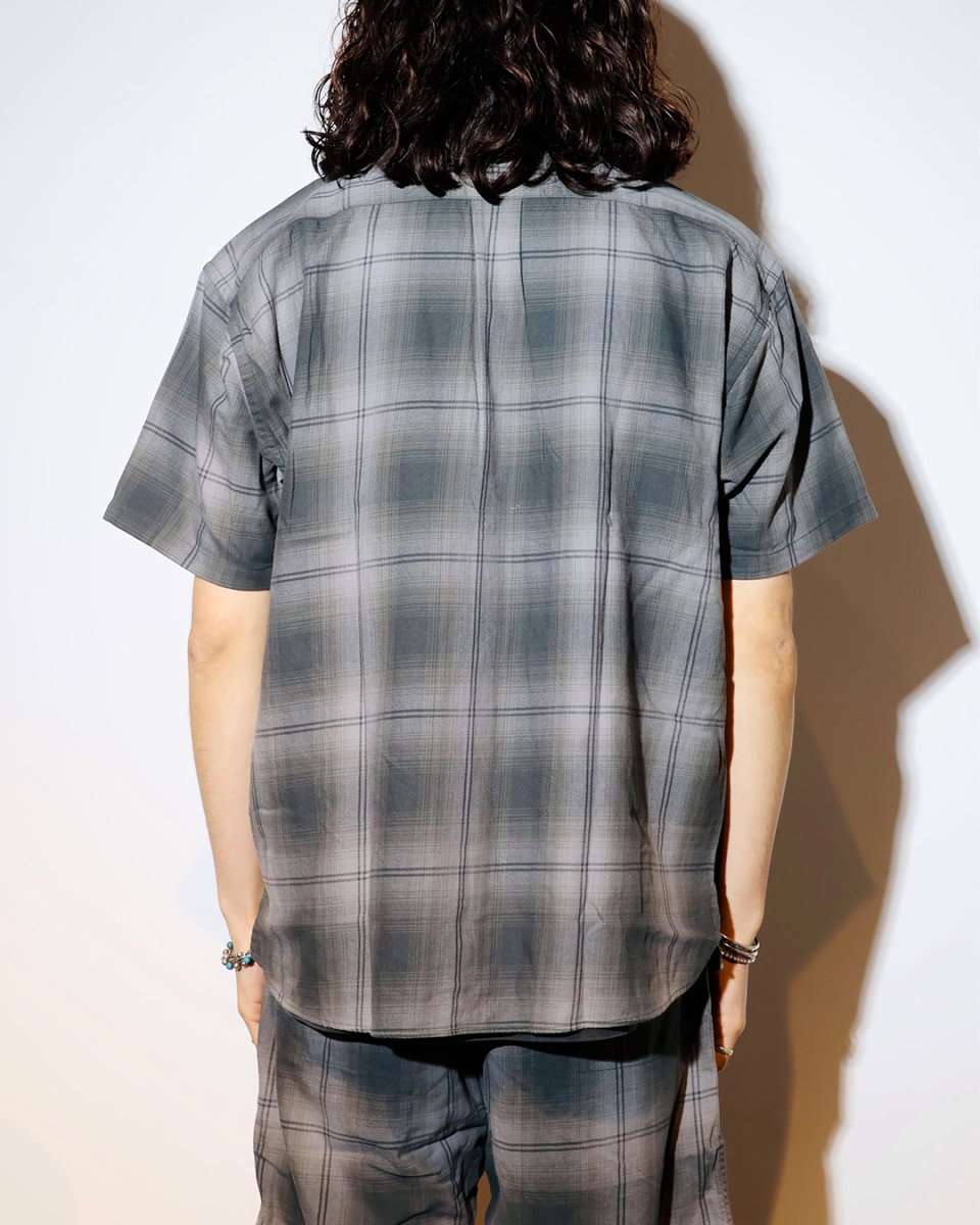 画像5: nonnative  OFFICER STAND COLLAR S/S SHIRT COTTON TWILL OMBRE CHECK by Rafu (5)