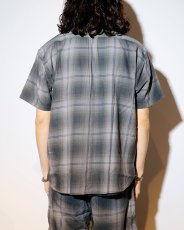 画像5: nonnative  OFFICER STAND COLLAR S/S SHIRT COTTON TWILL OMBRE CHECK by Rafu (5)